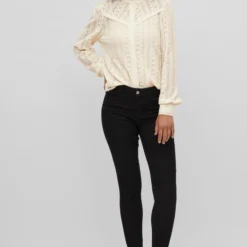 Vila Blouse Vichikka L/s Lace Shirt/3s 14081445 Birch Dames Maat - S -Dameskleding Verkoop 550x826 22
