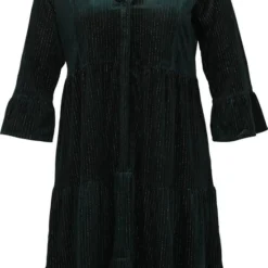 Paprika Korte, Fluwelen Jurk Met Lurex -Dameskleding Verkoop 550x837 2